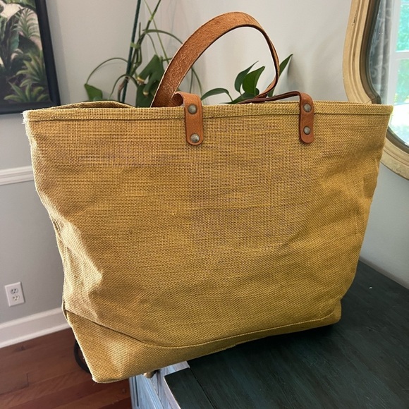 Ballard Designs jute tote bag - Picture 2 of 10